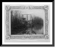 U.S. Army Corps of Engineers operation to remove obstacles from the Red River in Louisiana, 1873: Pl. A - U.S. Steamer AID at work, Raft 5, Historic Print
