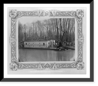 U.S. Army Corps of Engineers operation to remove obstacles from the Red River in Louisiana, 1873: Pl. 17 - crane boat at work removing dead tree Classic, Vintage Poster