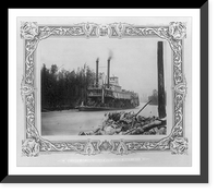 U.S. Army Corps of Engineers operation to remove obstacles from the Red River in Louisiana, 1873: Pl. 107 - Steamer Bryerly entering Red River through Sale & Murphy's Canal Timeless Wall Art Prin