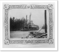 U.S. Army Corps of Engineers operation to remove obstacles from the Red River in Louisiana, 1873: Pl. 107 - Steamer Bryerly entering Red River through Sale & Murphy's Canal Timeless Wall Art Prin