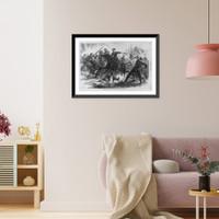 Historic Framed Print, Colonel [Hugh Judson] Kilpatrick's late cavalry raid through Virginia,  17-7/8" x 21-7/8"