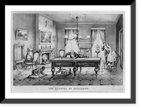 The chances of billiards: A scratch all around"", Antique Print