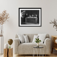 Pierre Mend&egrave;s-France as guest of Meet the Press, 21 Nov. 1954: Seated, with Mr. Brooks, and Mr. Vaurs, Antique Wall Art