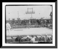 Jack Dempsey at his training camp, June 1921: jumping rope in ring before crowd Classic, Antique Poster