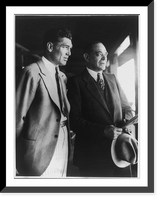Historic Framed Print, [Jack Dempsey, 1895- , three-quarter-length portrait, standing, facing right, with Jack L. Dempsey at Washington Park track, Chicago],  17-7/8" x 21-7/8"