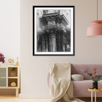 Library of Congress: detail of capital of column in the Rotunda on the first floor of the Library of Congress, 13 Nov. 1895, Antique Poster