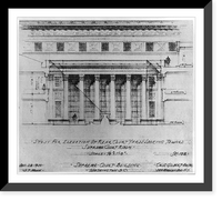 Repr. of architectural drawings and photos of U.S. Supreme Court building, Washington, D.C., 1928-1931; Cass Gilbert, architect - 4, Antique Print