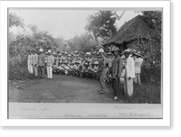 Historic Framed Print, Philippine native soldiers, now insurgents, outside Manila,  17-7/8" x 21-7/8"