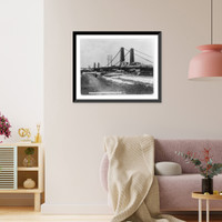 Historic Framed Print, Manila, Philippine Islands: Suspension bridge,  17-7/8" x 21-7/8"