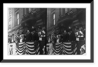 William H. Taft, Pres. U.S., half-length, standing on platform, facing left; with others; tipping hat, Vintage Wall Art