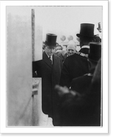 Calvin Coolidge, Pres. U.S., three-quarters length, standing, facing right; in group at time of his inauguration, Antique Poster