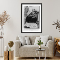 Historic Framed Print, [H.I.M The Empress Zauditu of Ethiopia, full length, seated, facing left],  17-7/8" x 21-7/8"