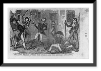 Dreadful fracas atween the Gineral and the Bentons at Nashvil, Antique Print
