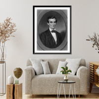 Historic Framed Print, [Abraham Lincoln, Pres. U.S., head and shoulders portrait, facing slightly right.],  17-7/8" x 21-7/8"
