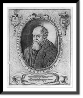 Ulisse Aldrovandi, 1522-1605. Bust portrait facing left; opp. p. 1 of his Ornithologia, Historic Print