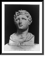 Alexander, The Great, 356-323 B.C., marble(?) bust, facing left Classic, Vintage Print