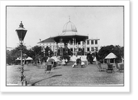 Historic Framed Print, [English public garden on the Bund, Shanghai, China],  17-7/8" x 21-7/8"