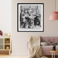 Rich merchants dining with the singing girls, Peking, China, Antique Print