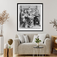 Rich merchants dining with the singing girls, Peking, China, Antique Print