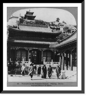 Historic Framed Print, Visitors at the Summer Palace [exterior], Peking, China,  17-7/8" x 21-7/8"