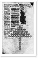 Page from 13th c. ms of Justinian's Institutes Classic, Vintage Wall Art