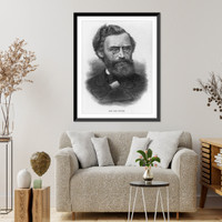 Historic Framed Print, [Carl Schurz, 1829-1906, head and shoulders, facing right],  17-7/8" x 21-7/8"
