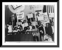 African American school children holding signs of protest against Norfolk school board's treatment of black teachers, Norfolk, Va, Antique Wall Art
