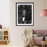 Historic Framed Print, [Asher Brown Durand, head-and-shoulders portrait, three-quarters to the right, head three-quarters to the left],  17-7/8" x 21-7/8"