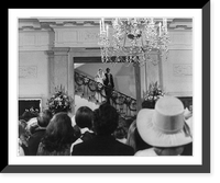 Tricia Cox throwing her bouquet from the Grand Staircase, June 11, 1971, Vintage Poster