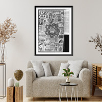 Historic Framed Print, A View of the most material instruments used in fortification and gunnery,  17-7/8" x 21-7/8"