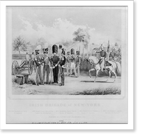 Vintage Americana Print - New York City - Irish Brigade of New York