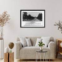 Historic Framed Print, Pennsylvania Ave, as it was when Lincoln rode to the Capitol for his inauguration,  17-7/8" x 21-7/8"