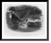 Slaves shipping cotton by torch-light - River Alabama.W.H. Brooke F.S.A. ; W. Floyd, Vintage Poster