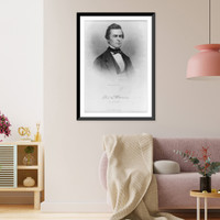 Historic Framed Print, [Thomas L. Harris, head-and-shoulders portrait, facing right],  17-7/8" x 21-7/8"