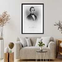 Historic Framed Print, [Thomas L. Harris, head-and-shoulders portrait, facing right],  17-7/8" x 21-7/8"