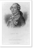 Historic Framed Print, [Louis XVI, King of France, 1754-1793, head-and-shoulders portrait, facing left],  17-7/8" x 21-7/8"
