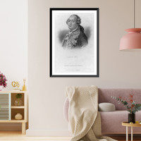Historic Framed Print, [Louis XVI, King of France, 1754-1793, head-and-shoulders portrait, facing left],  17-7/8" x 21-7/8"