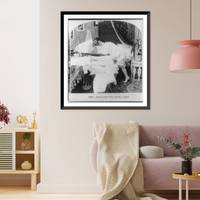 Historic Framed Print, [Amorous situation comedies involving domestics: man and woman climbing into bed],  17-7/8" x 21-7/8"