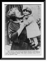 Mrs. Caruso, wife of the late Enrico Caruso, world famous tenor, and daughter Gloria, Historic Print