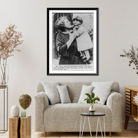 Mrs. Caruso, wife of the late Enrico Caruso, world famous tenor, and daughter Gloria, Historic Print