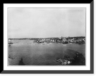 Historic Framed Print, Bird's-eye views of Boothbay Harbor, Maine,  17-7/8" x 21-7/8"