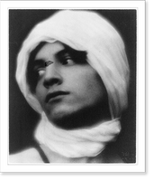 Historic Framed Print, [Youth in Middle-Eastern costume with turban (cropped at neck)],  17-7/8" x 21-7/8"
