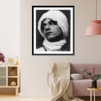 Historic Framed Print, [Youth in Middle-Eastern costume with turban (cropped at neck)],  17-7/8" x 21-7/8"