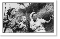 Soviet guerrilla activity in Russia, WWII: 3 women with fixed bayonets Classic, Antique Print