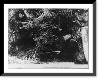 Soviet guerrilla activity in Russia, WWII: 2 guerrillas in ambush behind German lines, Historic Print