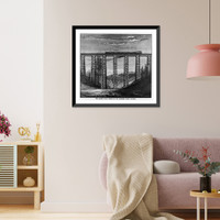 Historic Framed Print, The Marent Gulch Trestle on the Northern Pacific Railroad,  17-7/8" x 21-7/8"