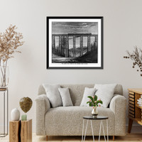 Historic Framed Print, The Marent Gulch Trestle on the Northern Pacific Railroad,  17-7/8" x 21-7/8"