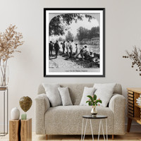 Historic Framed Print, On the Thames, England,  17-7/8" x 21-7/8"