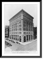 Marshall Field's Building, annex to retail store, Wabash Avenue and Washington Street, Chicago, Ill, Vintage Poster