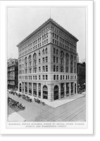 Marshall Field's Building, annex to retail store, Wabash Avenue and Washington Street, Chicago, Ill, Vintage Poster